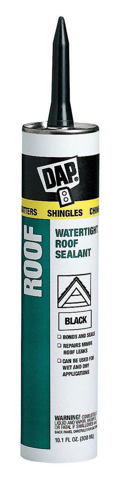 DAP Roof Sealant 10.1-oz Black Paintable Advanced Sealant Caulk