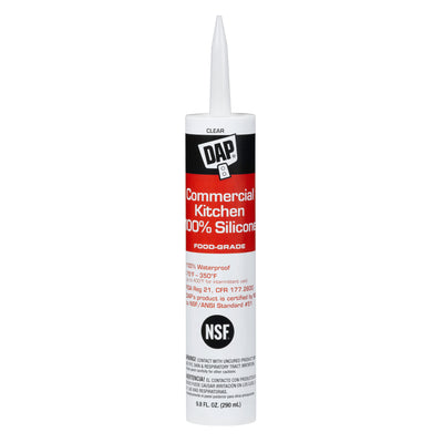 DAP Commercial Kitchen 9.8-oz Clear Silicone Caulk