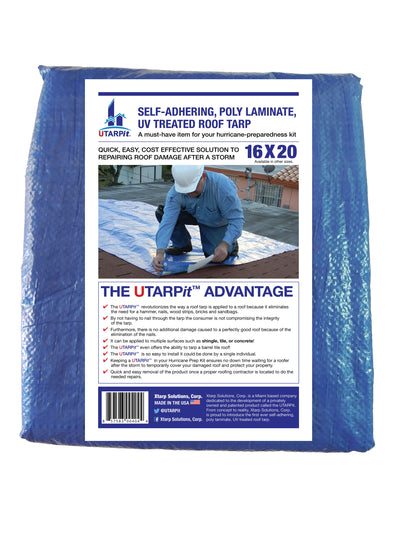 UTARPit 16-ft x 20-ft Blue Water Resistant Standard Polyethylene 5-mil Tarp