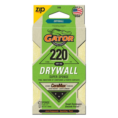 Gator Fine 220-Grit Sanding Sponge 5-in x 3-in