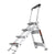 Little Giant Ladders Safety Step M4 4-Step 300-lb Capacity Silver Aluminum Foldable Step Stool