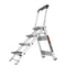 Little Giant Ladders Safety Step M4 4-Step 300-lb Capacity Silver Aluminum Foldable Step Stool