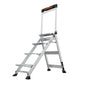 Little Giant Ladders Jumbo Step M4 4-Step 375-lb Capacity Silver Aluminum Foldable Step Stool