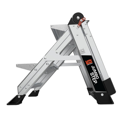 Little Giant Ladders Jumbo Step M2 2-Step 375-lb Capacity Silver Aluminum Foldable Step Stool