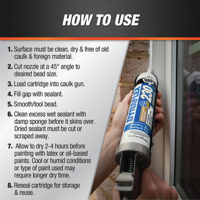 DAP DYNAFLEX 230 10.1-oz White Paintable Latex Caulk