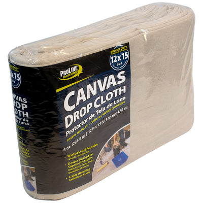 ProLine 8OZ Canvas 12-ft x 15-ft Drop Cloth