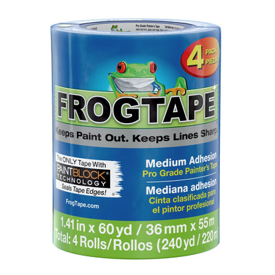 FrogTape Pro Grade 4-Pack 1.41-in x 60 Yard(s) Painters Tape