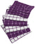 DII Purple Cotton Dish Cloths - Set of 6, 12 x 12 Inches, Absorbent and Durable Kitchen Cleaning Cloths