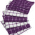 DII Purple Cotton Dish Cloths - Set of 6, 12 x 12 Inches, Absorbent and Durable Kitchen Cleaning Cloths