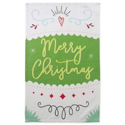 DII Cotton Kitchen Towels, Festive Design, Lightweight & Super Absorbent, 18-in x 28-in, Pack of 3