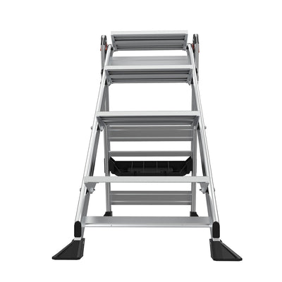 Little Giant Ladders Jumbo Step M4 4-Step 375-lb Capacity Silver Aluminum Foldable Step Stool