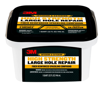 3M High Strength Fiber- Large Hole Repair 32-fl oz Color-changing, Heavy Duty Interior/Exterior White Patching Compound