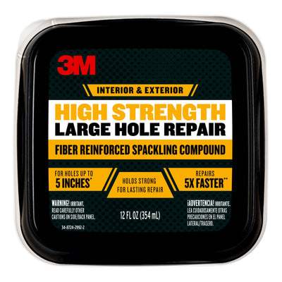 3M High Strength Fiber- Large Hole Repair 12-fl oz Color-changing, Heavy Duty Interior/Exterior White Patching Compound