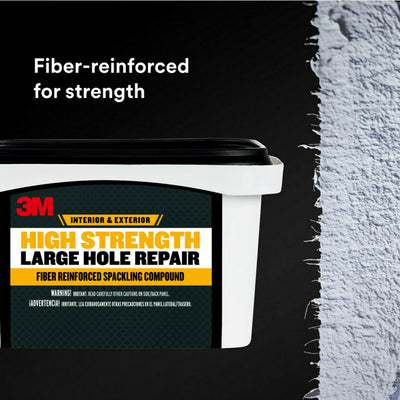 3M High Strength Fiber- Large Hole Repair 12-fl oz Color-changing, Heavy Duty Interior/Exterior White Patching Compound