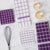 DII Purple Cotton Dish Cloths - Set of 6, 12 x 12 Inches, Absorbent and Durable Kitchen Cleaning Cloths