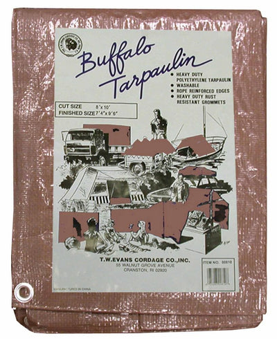 T.W. Evans Cordage Brown Buffalo Tarpaulin 4 Mil Paper/Plastic 20-ft x 12-ft Drop Cloth