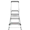 Little Giant Ladders Safety Step M4 4-Step 300-lb Capacity Silver Aluminum Foldable Step Stool