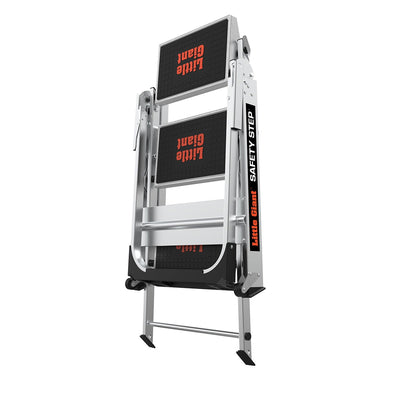 Little Giant Ladders Safety Step M3 3-Step 300-lb Capacity Silver Aluminum Foldable Step Stool