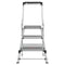 Little Giant Ladders Safety Step M3 3-Step 300-lb Capacity Silver Aluminum Foldable Step Stool