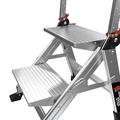 Little Giant Ladders Jumbo Step M2 2-Step 375-lb Capacity Silver Aluminum Foldable Step Stool