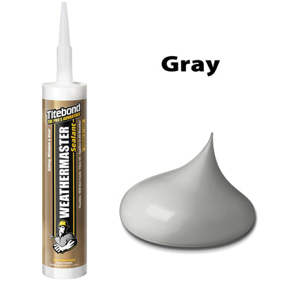 Titebond WeatherMaster 12-Pack 9.5-oz Gray Paintable Advanced Sealant Caulk