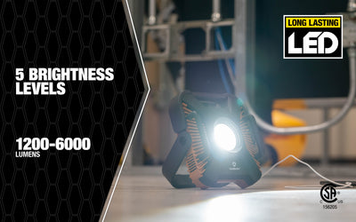 Southwire 6000-Lumen LED Battery-operated Rechargeable Portable Work Light