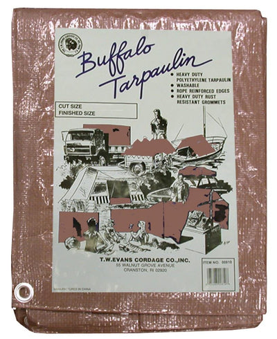 T.W. Evans Cordage Brown Buffalo Tarpaulin 4 Mil Paper/Plastic 30-ft x 15-ft Drop Cloth