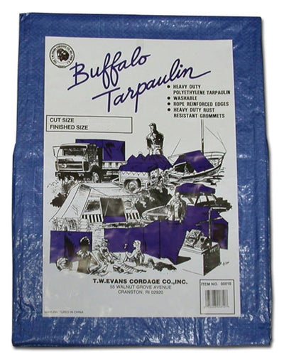 T.W. Evans Cordage Blue Buffalo Tarpaulin 4 Mil Paper/Plastic 40-ft x 25-ft Drop Cloth