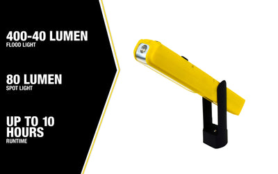 Yellow Jacket 400-Lumen LED Battery-operated Rechargeable Handheld Work Light