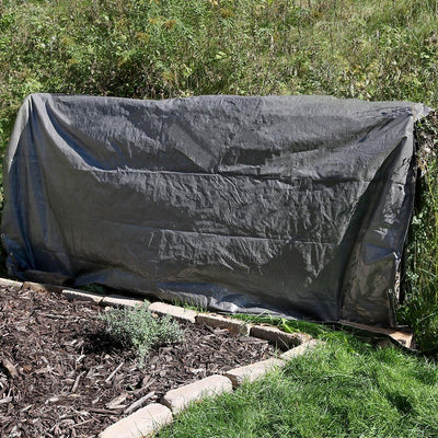 Sunnydaze Decor 12-ft x 16-ft Gray Water Resistant Standard Polyethylene 5-mil Tarp