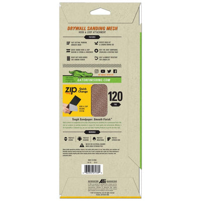 Gator Fine 120-Grit Screen Sandpaper 4.5-in W x 10.5-in L 4-Pack