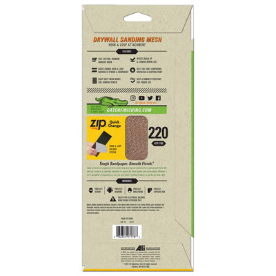 Gator Very Fine 220-Grit Screen Sandpaper 4.5-in W x 10.5-in L 4-Pack