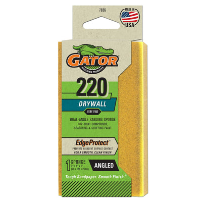 Gator Fine 220-Grit Sanding Sponge 3-in x 1-in