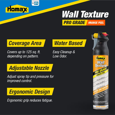 Homax Pro grade 25-oz Tinted/White Orange Peel Water-based Wall Texture Spray