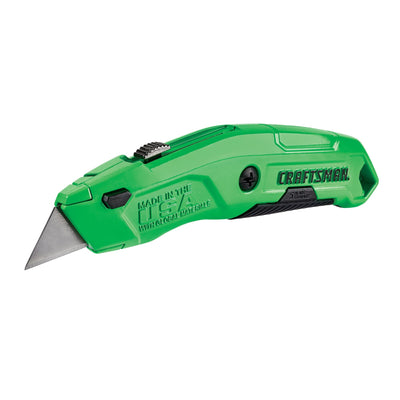 CRAFTSMAN HI-VIS Quick Change 3/4-in 3-Blade Retractable Utility Knife with On Tool Blade Storage