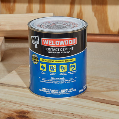 DAP Weldwood 32-fl oz Gel Contact Cement Waterproof, Quick Dry, Multipurpose Adhesive