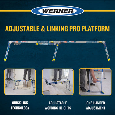 Werner Aluminum 1.7-ft H x 3.9-ft L Pro Linking Platform 300-lb