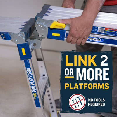 Werner Aluminum 1.7-ft H x 3.9-ft L Pro Linking Platform 300-lb