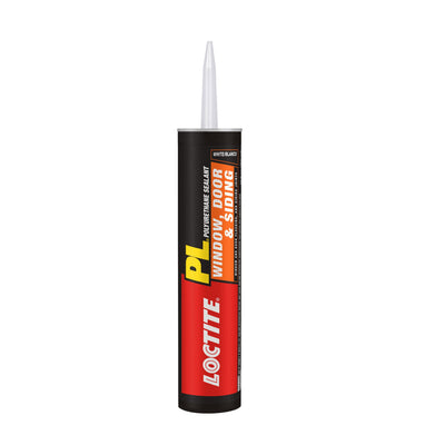 LOCTITE PL S40 Window, Door and Siding 10-oz White Paintable Polyurethane Caulk