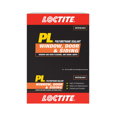 LOCTITE PL S40 Window, Door and Siding 10-oz White Paintable Polyurethane Caulk