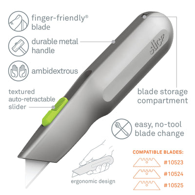 Slice Auto-Retractable Metal 12Mm 1-Blade Retractable Utility Knife