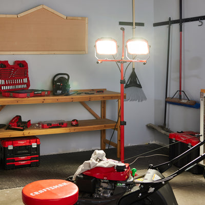 CRAFTSMAN 9000-Lumen LED Red Plug-in Portable Work Light