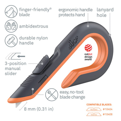 Slice Manual Box Cutter 8Mm 1-Blade Retractable Utility Knife