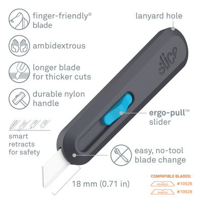 Slice Smart-Retracting 12Mm 1-Blade Retractable Utility Knife