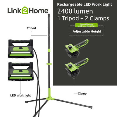 LINK2HOME 2400-Lumen LED Plug-in Portable Work Light