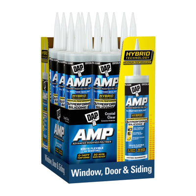 DAP AMP 9-oz Crystal Clear Paintable Advanced Sealant Caulk