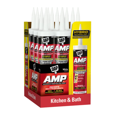 DAP AMP 9-oz White Paintable Advanced Sealant Caulk