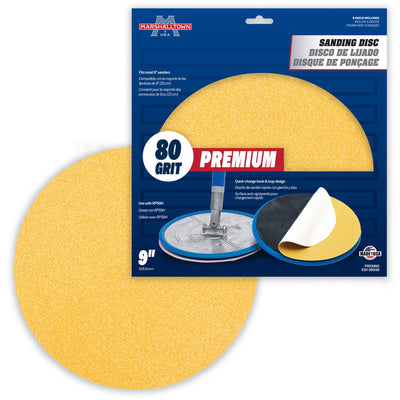 Marshalltown Coarse 80-Grit Disc Sandpaper 9-in W x 9-in L 5-Pack