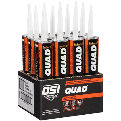 OSI Quad 12-Pack 10-oz Green 711 Paintable Solvent Caulk