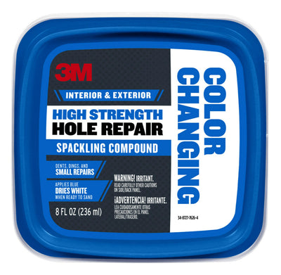 3M Blue-to-White 8-oz Color-changing, Heavy Duty, Waterproof Interior/Exterior Blue Spackling